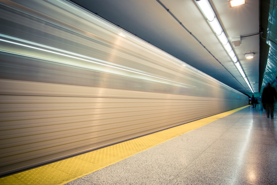 Speeding at St. Patrick - Canada, Metro, Ontario, Subway, TTC, Toronto, Train, Transport, station, travel
