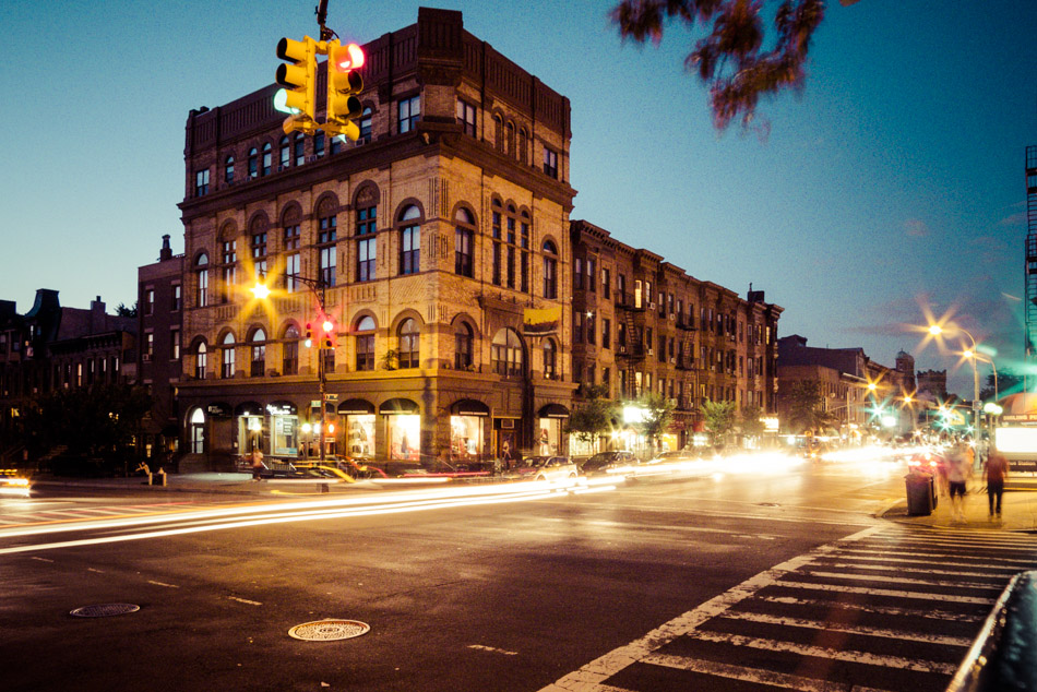 Corner Lights - Brooklyn, New York, USA, long exposure, street, travel