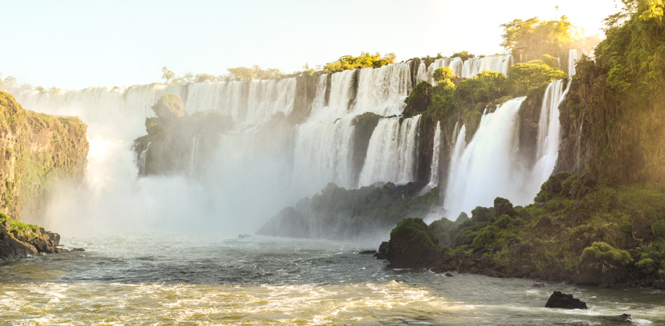 Sunset Falls - Argentina, Hiking, Iguazu Falls, Nature, Park, South America, Waterfall, panorama, travel