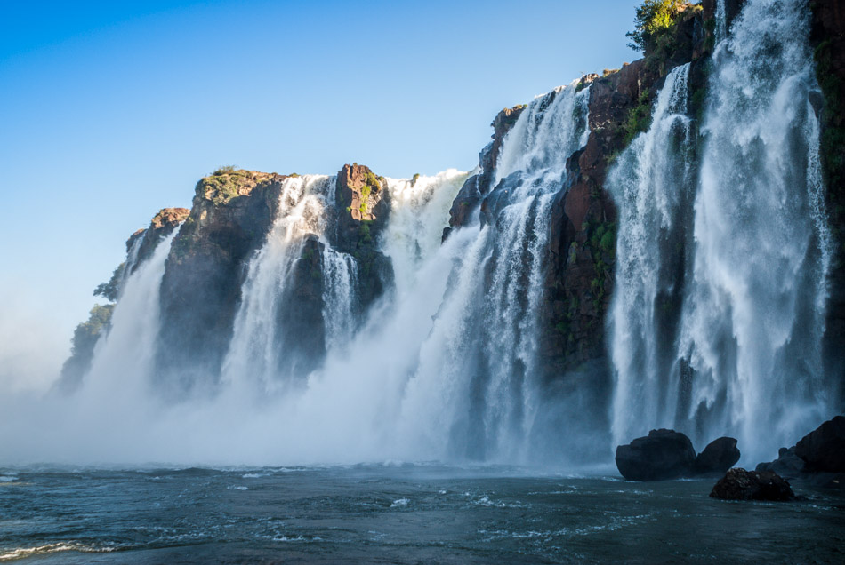 View From the Boat - Argentina, Boat, Iguazu Falls, Nature, Park, South America, Transport, Waterfall, travel