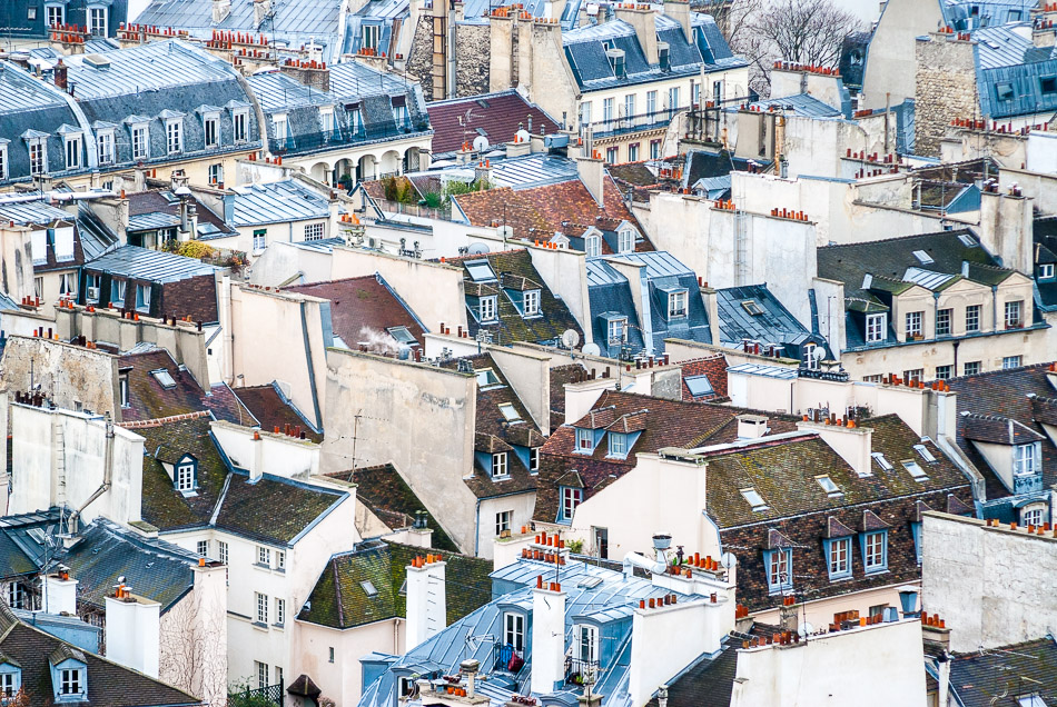 Afternoon Rooftops - Europe, France, Paris, rooftop, travel