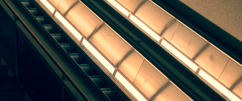 Escalator Lights - Metro, Subway, Transport, USA, Washington DC, city, escalator, station, travel