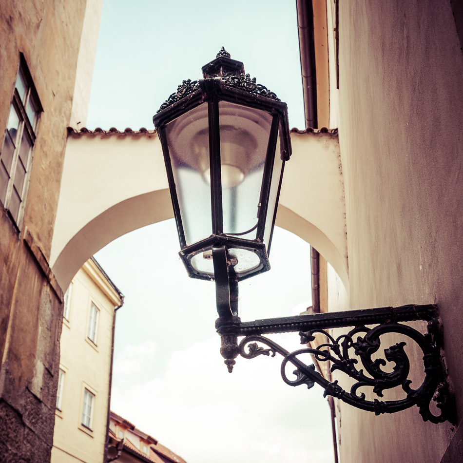 Lamp and Arch - Czech Republic, Europe, Prague, street, travel