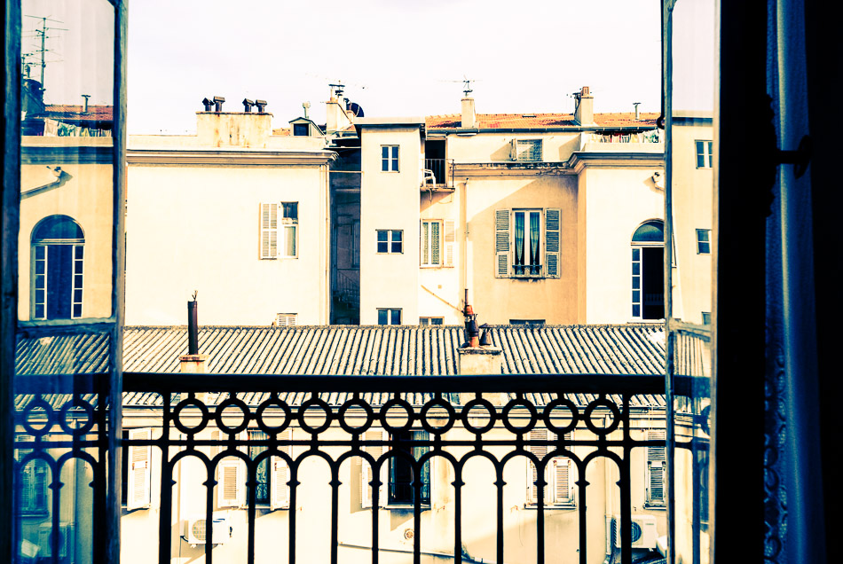 Balcony - Europe, France, Nice, apartment, street, travel, window
