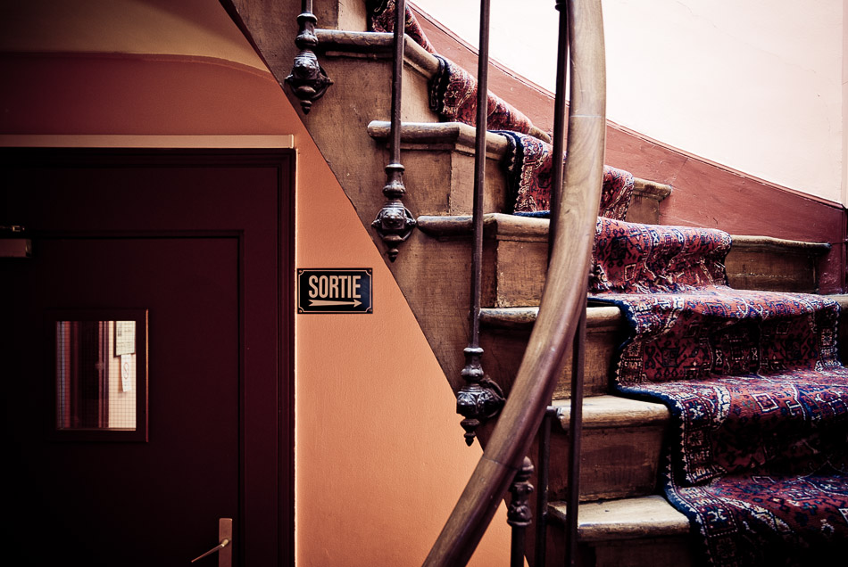 Sortie - Europe, France, Hotel, Paris, carpet, stairs, travel