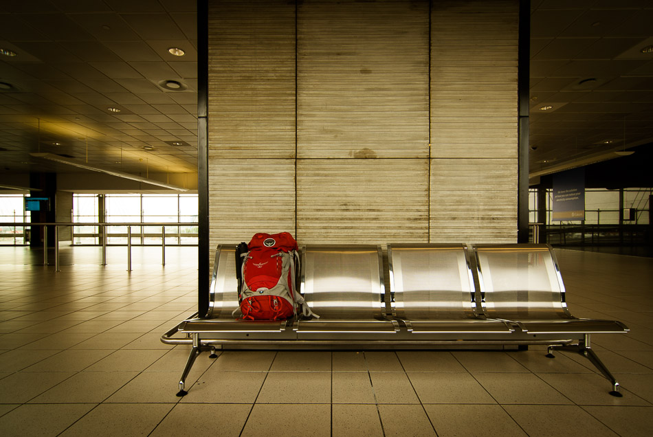 Boarding Gate - JNB, airport, backpack, chair