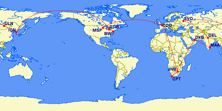 My flights over the next 20 days.