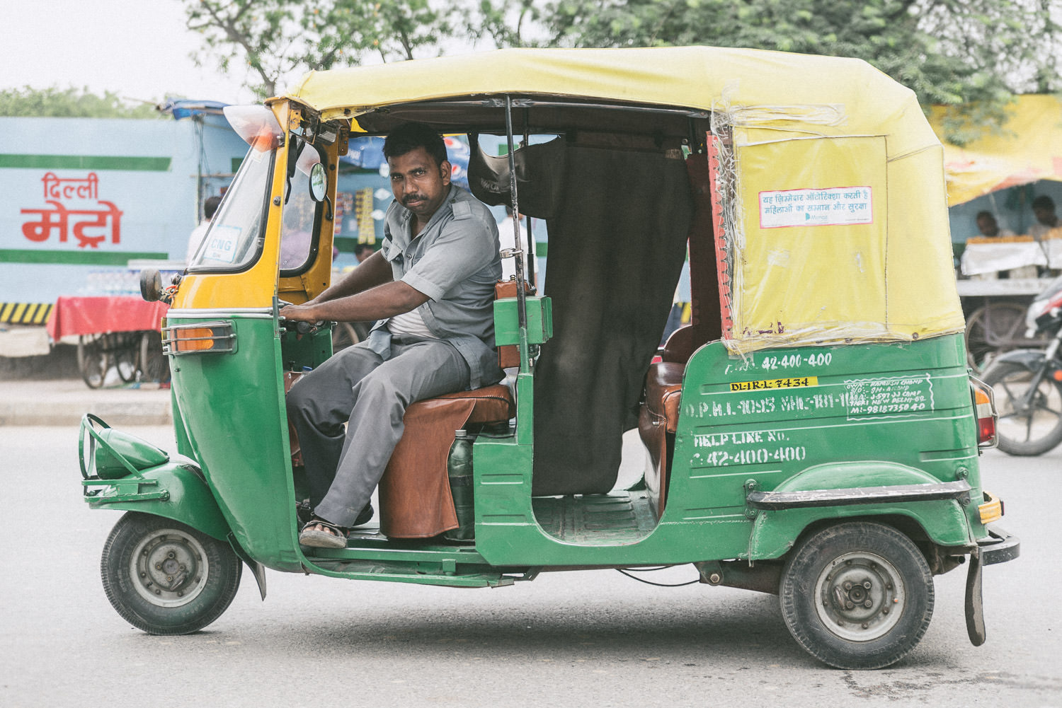 Lotus Temple Driver - Asia, Delhi, India, rickshaw, road, street, taxi, traffic, travel