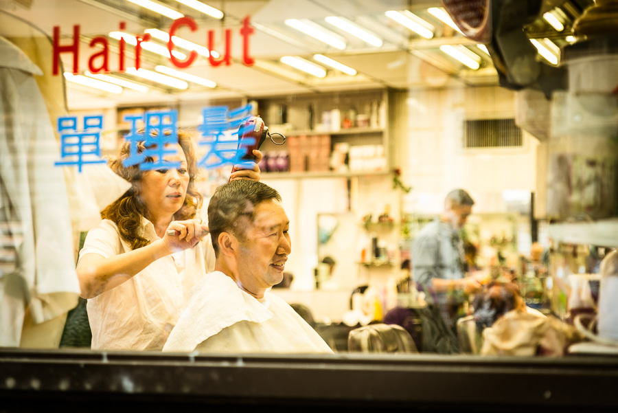 Chinatown Hair Cut - Chinatown, New York, travel, window