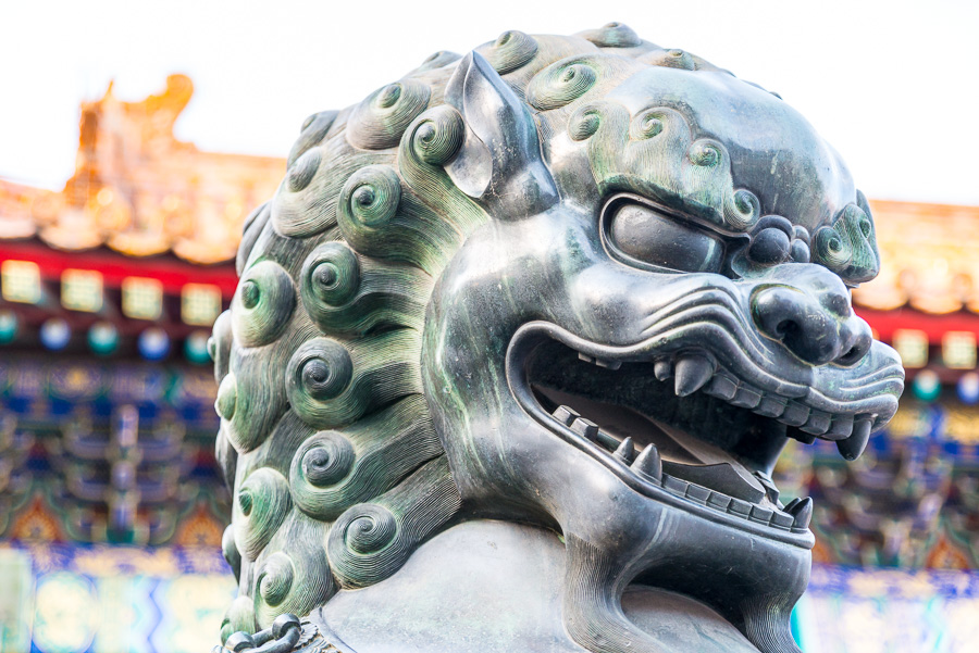 The Lion - Asia, Beijing, China, Summer Palace, lion, stone, travel