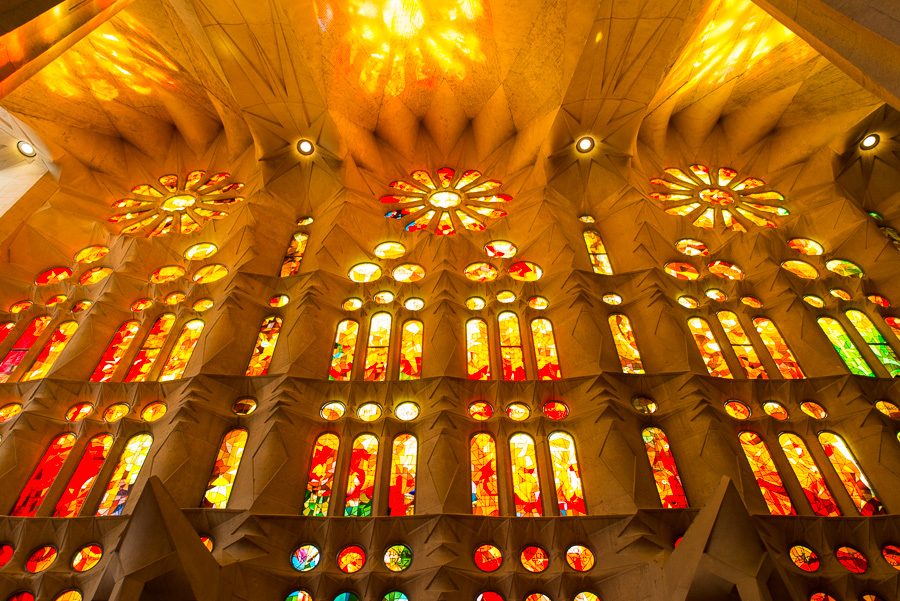 Sagrada Light - Barcelona, Europe, Gaudi, Sagrada Familia, Spain, chapel, church, light, travel