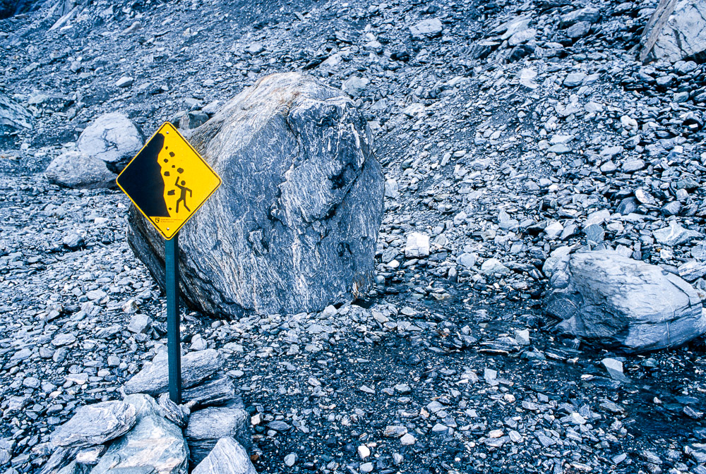 Wear a Helmet - Franz Josef Glacier, New Zealand