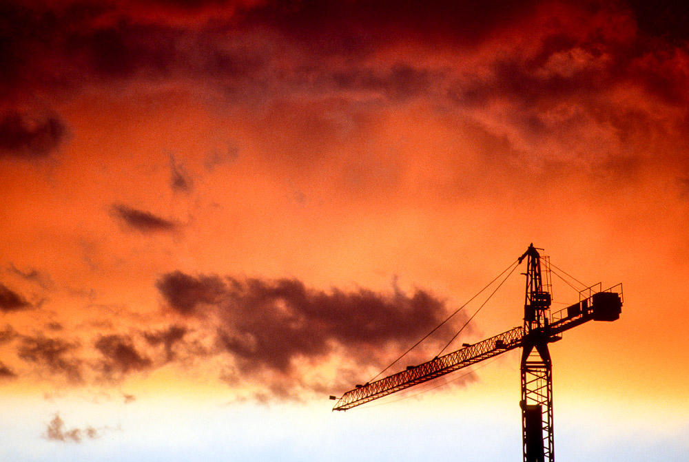 Crane at Sunset - Alicante, Spain