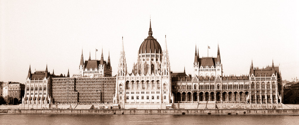 Parliament Scaffolding - Budapest, Hungary