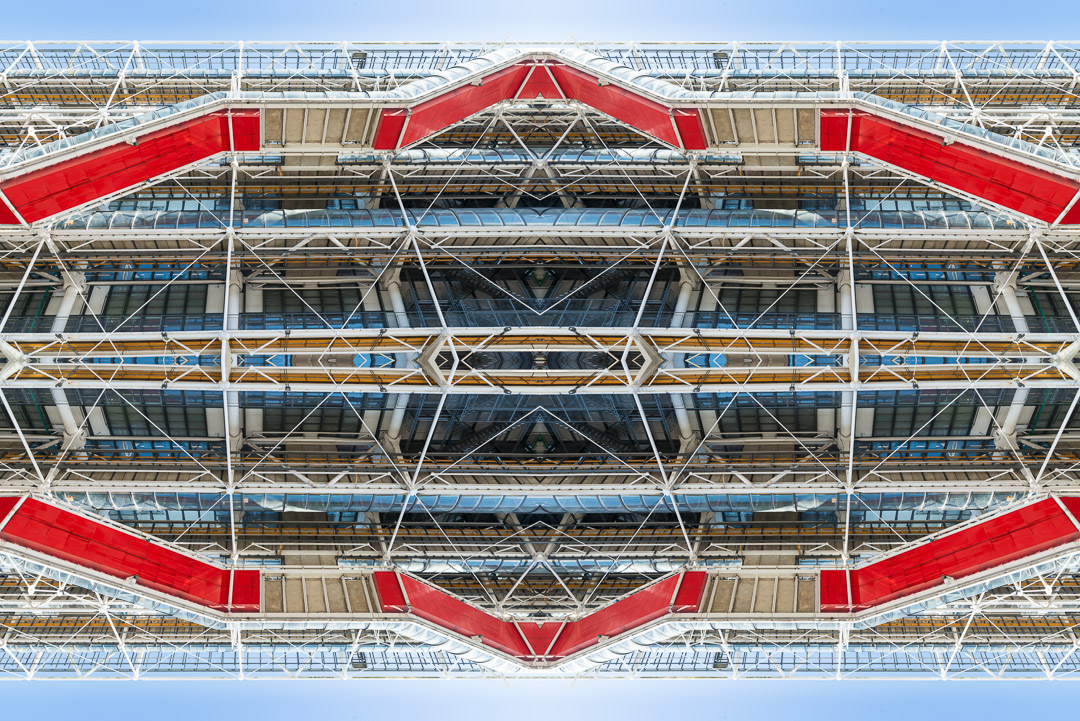 Pompidou Kaleidoscope - Centre Pompidou, Europe, France, Kaleidoscope, Paris, art, modern, museum, symmetry, travel