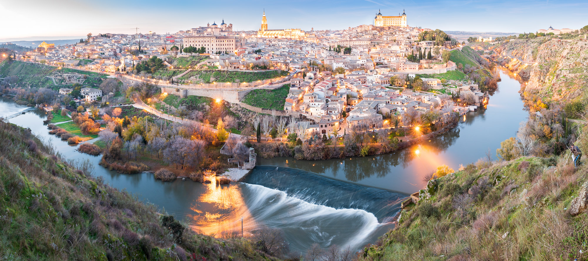 Toledo Sunset - Toledo, Spain - Spain, Toledo, landscape, long exposure, panorama, river