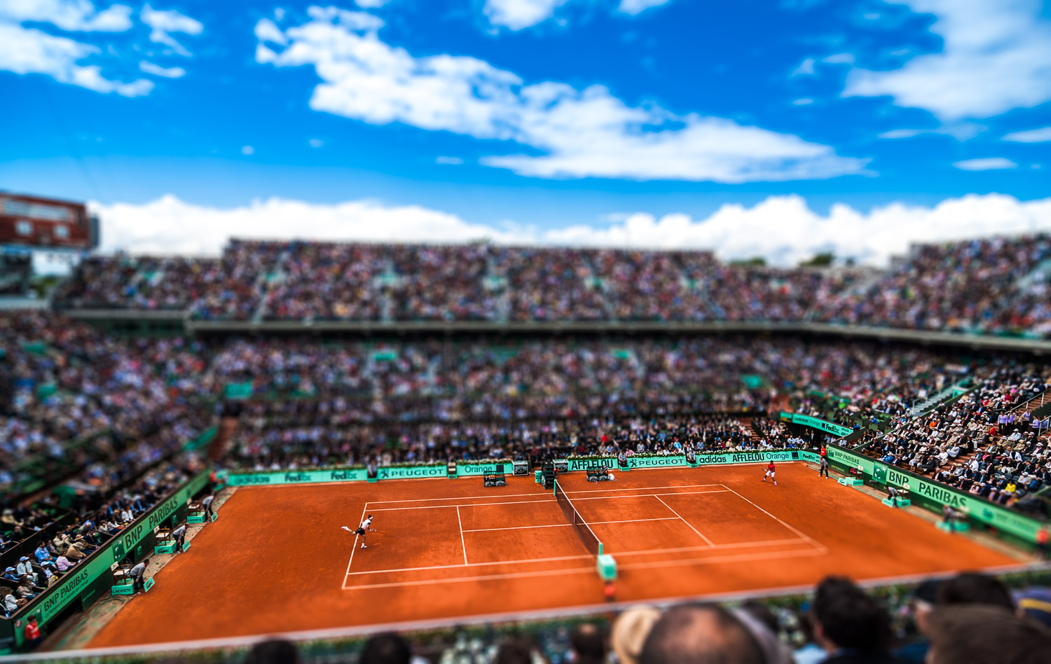 Ferrer Serving Nadal - David Ferrer, Europe, France, French Open, Paris, People, Rafael Nadal, Roland-Garros, tennis, travel