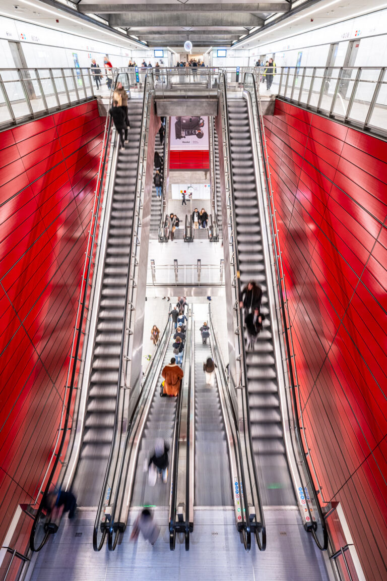 Escalators - København H Station, Copenhagen, Denmark