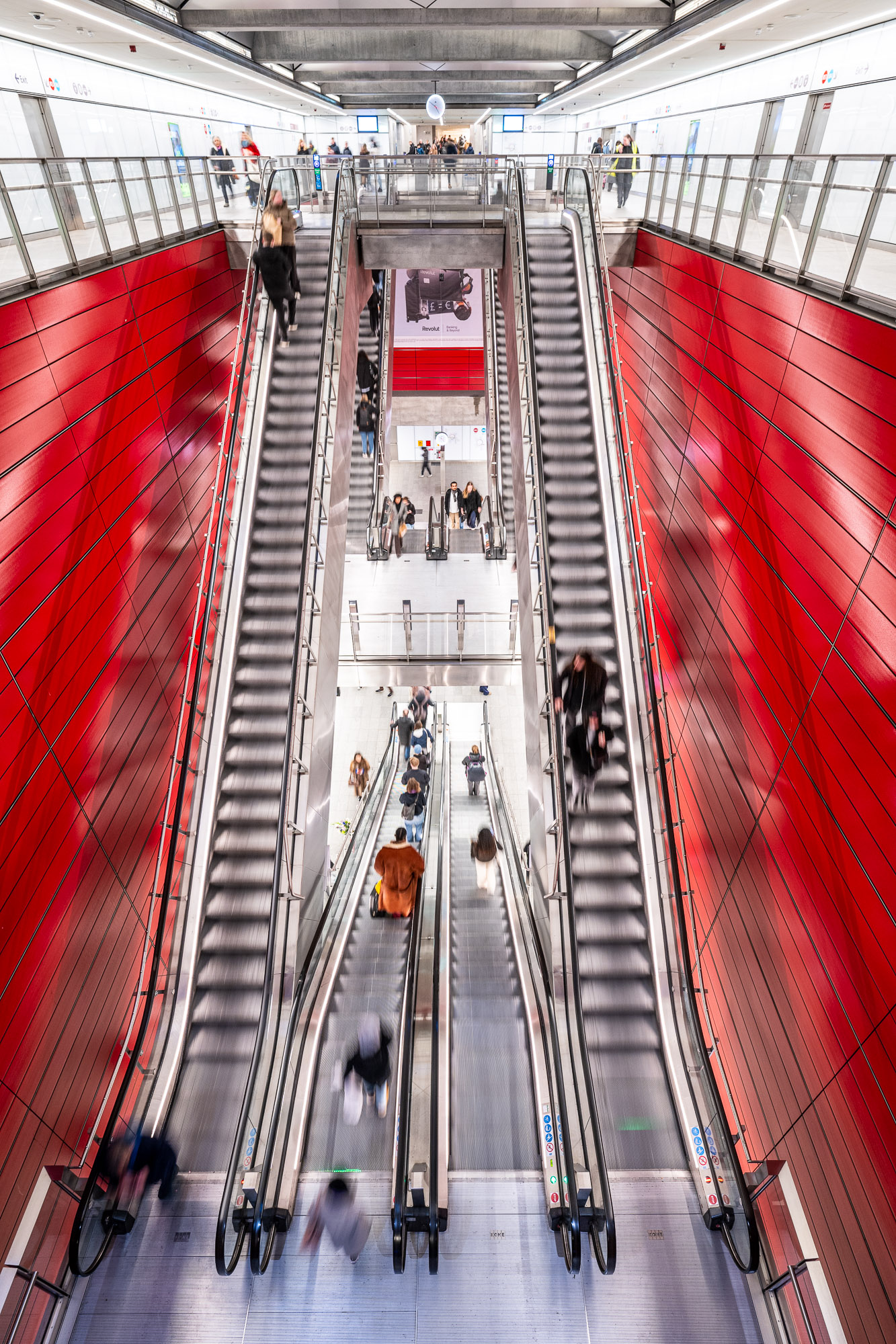 Escalators - København H Station, Copenhagen, Denmark